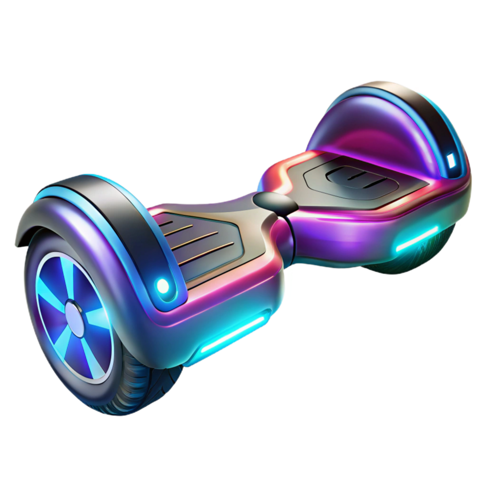 elegant creative Futuristic Self Balancing Scooter with LED Lights original png