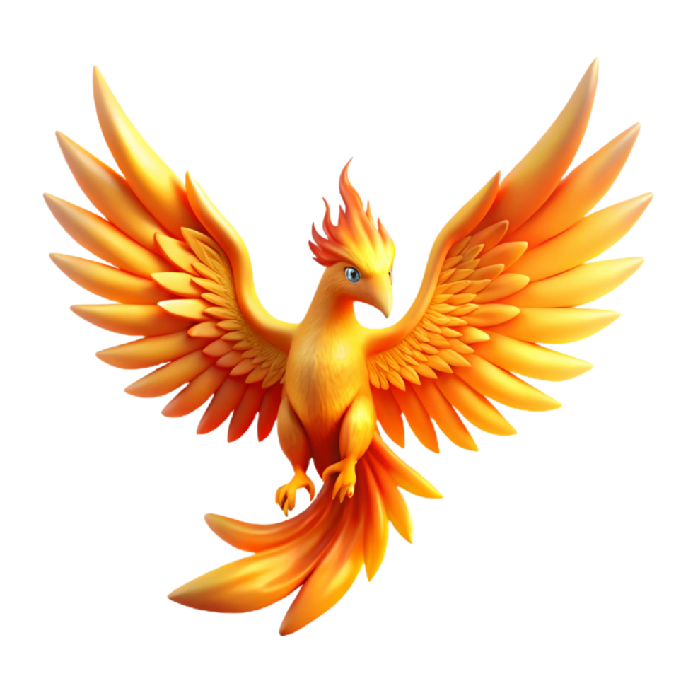 wonderful abstract Majestic Firebird Mythical Creature with Fiery Wings exclusive png