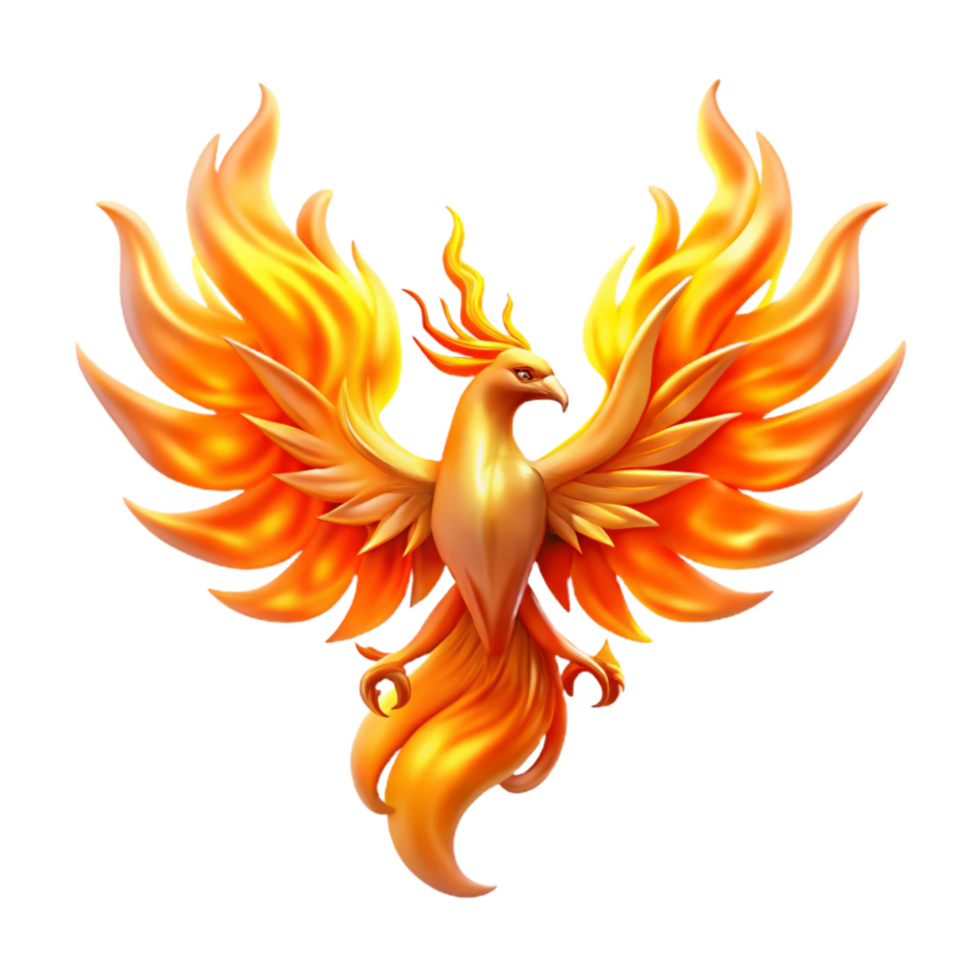 wonderful rustic Majestic Firebird Mythical Creature of Flame and Feathers 4K png