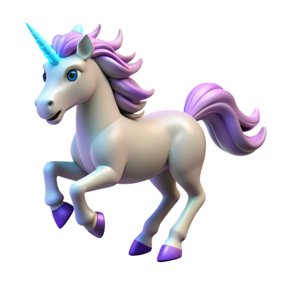 extraordinary creative Magical Unicorn 3D Render of a Mythical Creature 4K png