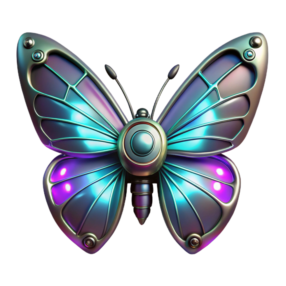 beautiful creative Cybernetic Butterfly A Futuristic Insect Design genuine png