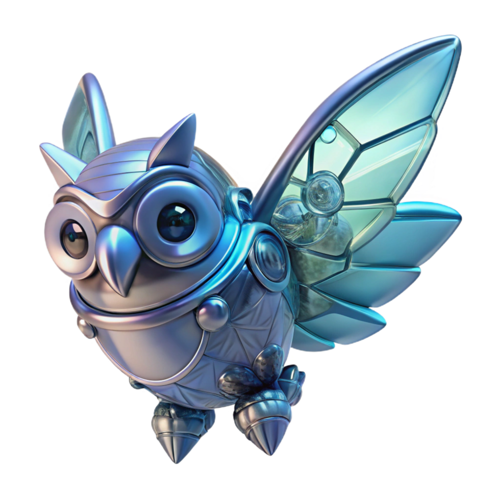 magnificent traditional Mechanical Owl Futuristic Avian Robot Design genuine png