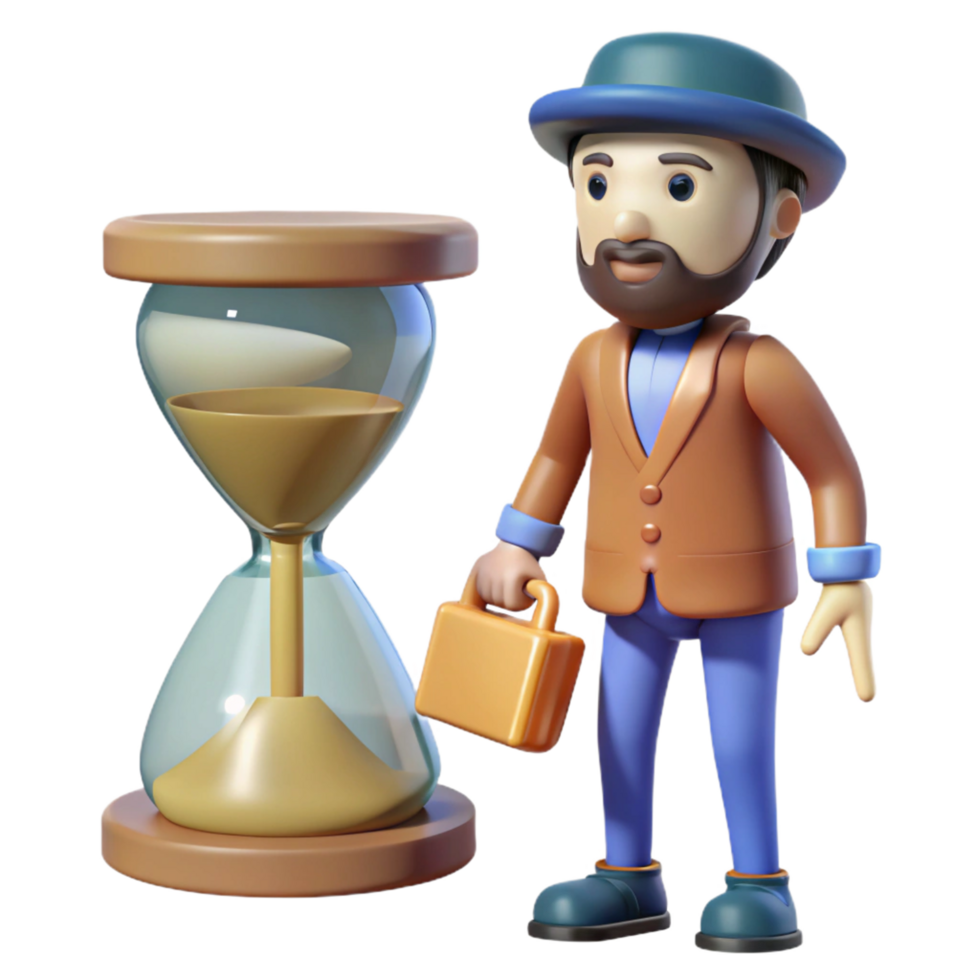 beautiful rustic Time Management A 3D Animated Guide to Productivity high quality png