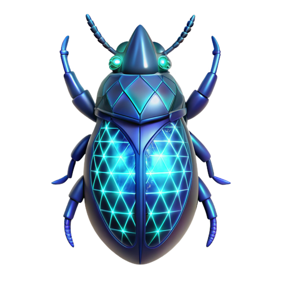 magnificent abstract Cybernetic Beetle 3D Render authentic png