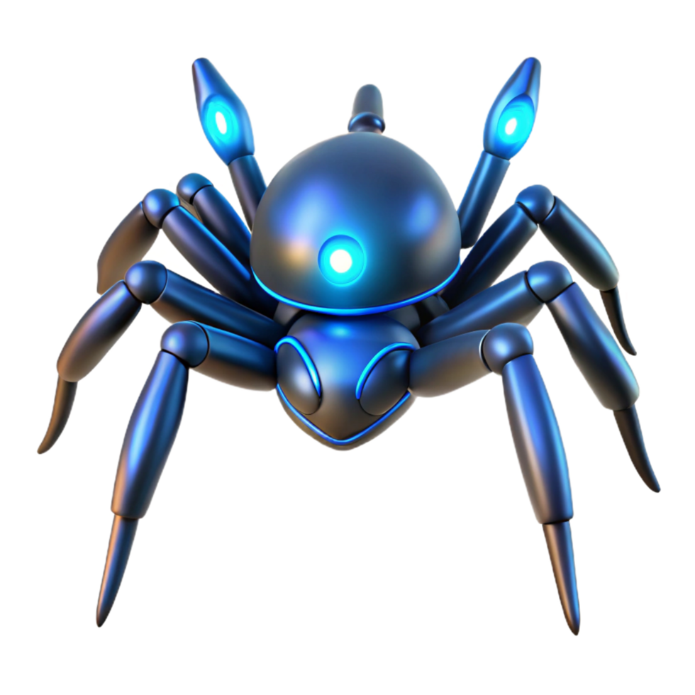 extraordinary traditional Cybernetic Spider 3D Render high resolution png