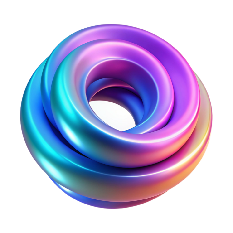 stunning abstract Abstract 3D Render of Intertwined Rings high quality png