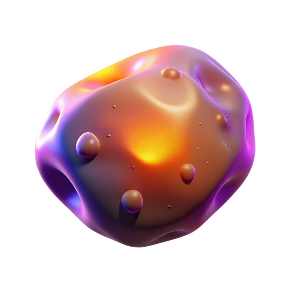 dramatic contemporary Abstract 3D Render of a Glowing Orb authentic png