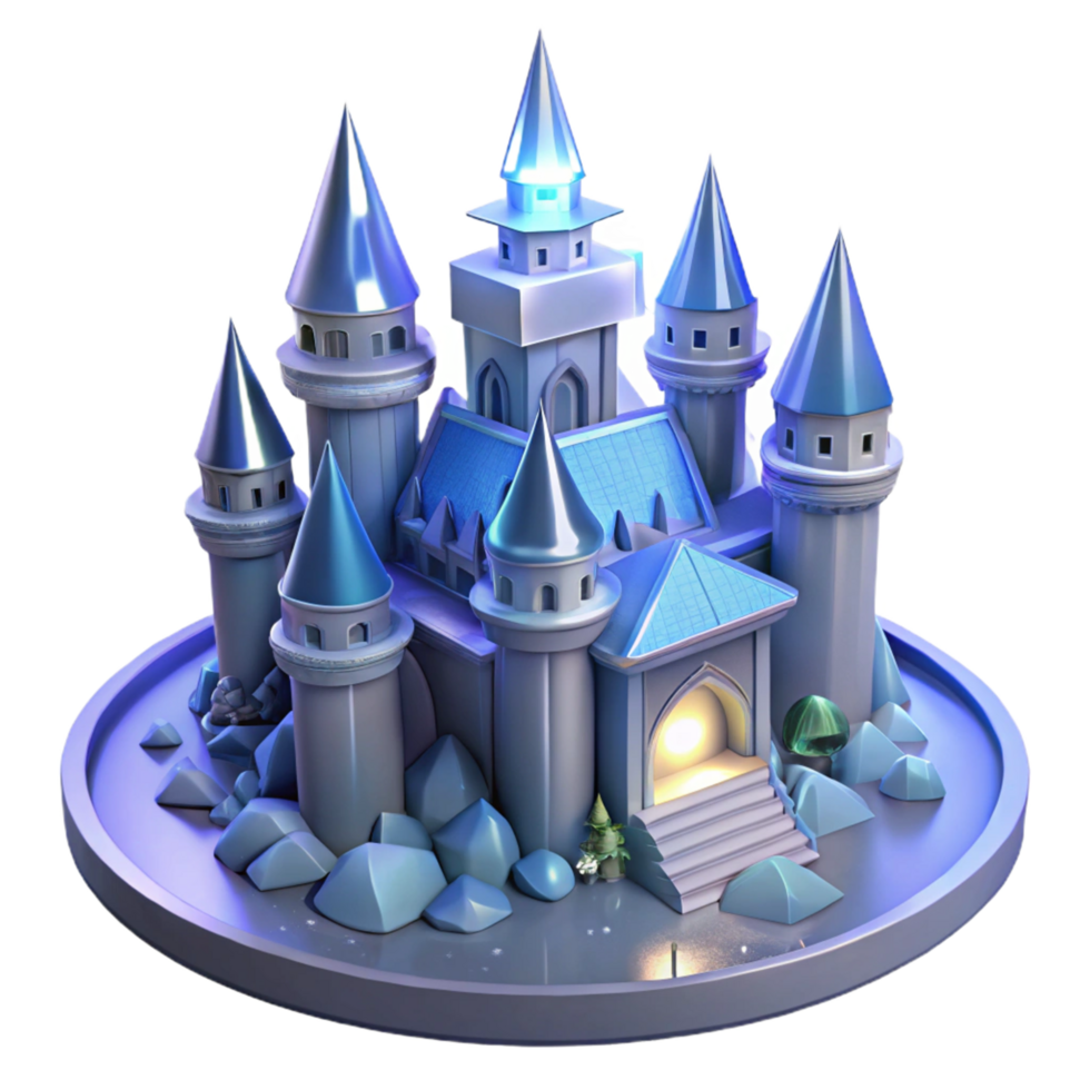 magnificent abstract Enchanted 3D Castle Illustration exclusive png