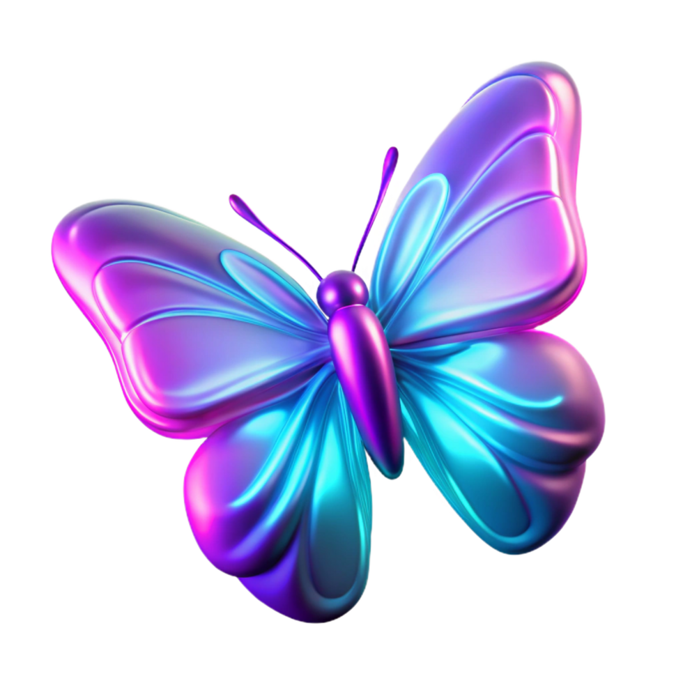 stunning artistic 3D Render of a Colorful Butterfly exclusive png