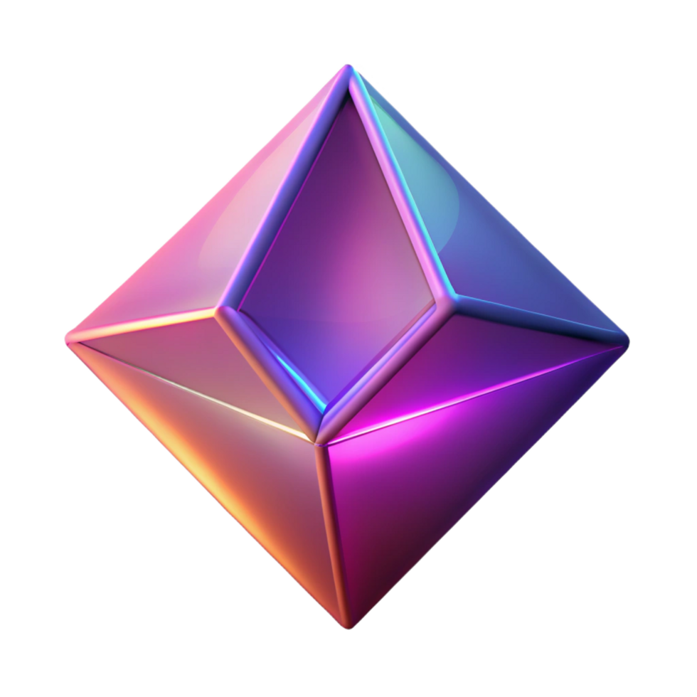 magnificent creative Iridescent 3D Gem Abstract Background authentic png