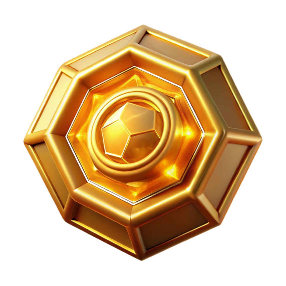 beautiful creative Golden 3D Geometric Abstract Background 4K png