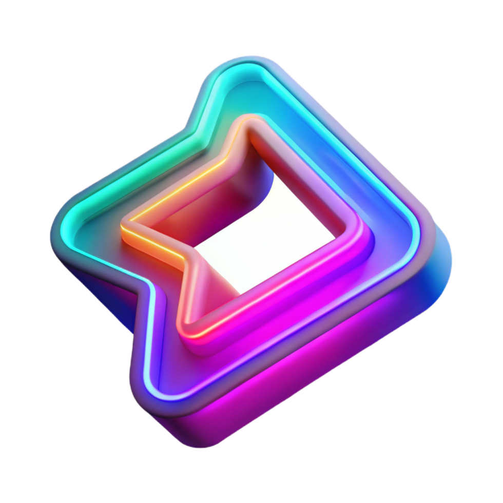impressive modern Neon 3D Arrow Abstract Background authentic png