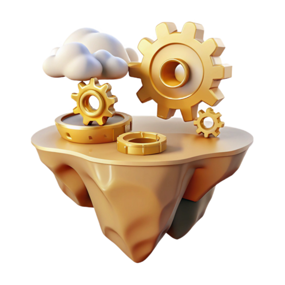 Cloud Computing System Gears Mechanisms png