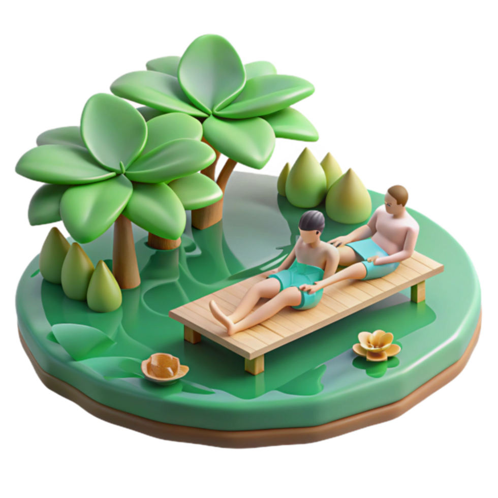 Relaxing Tropical Getaway Island Paradise Scene png
