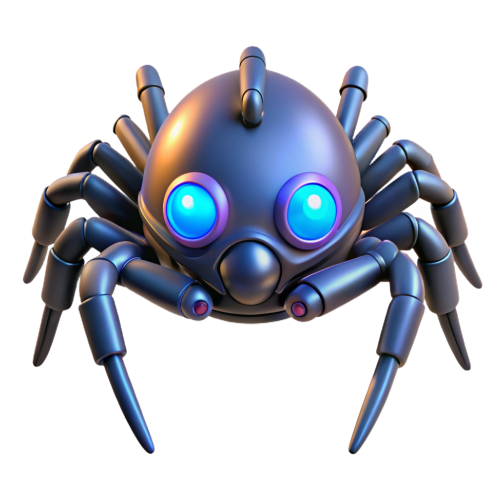 wonderful artistic 3D Render Robotic Spider Illustration premium png