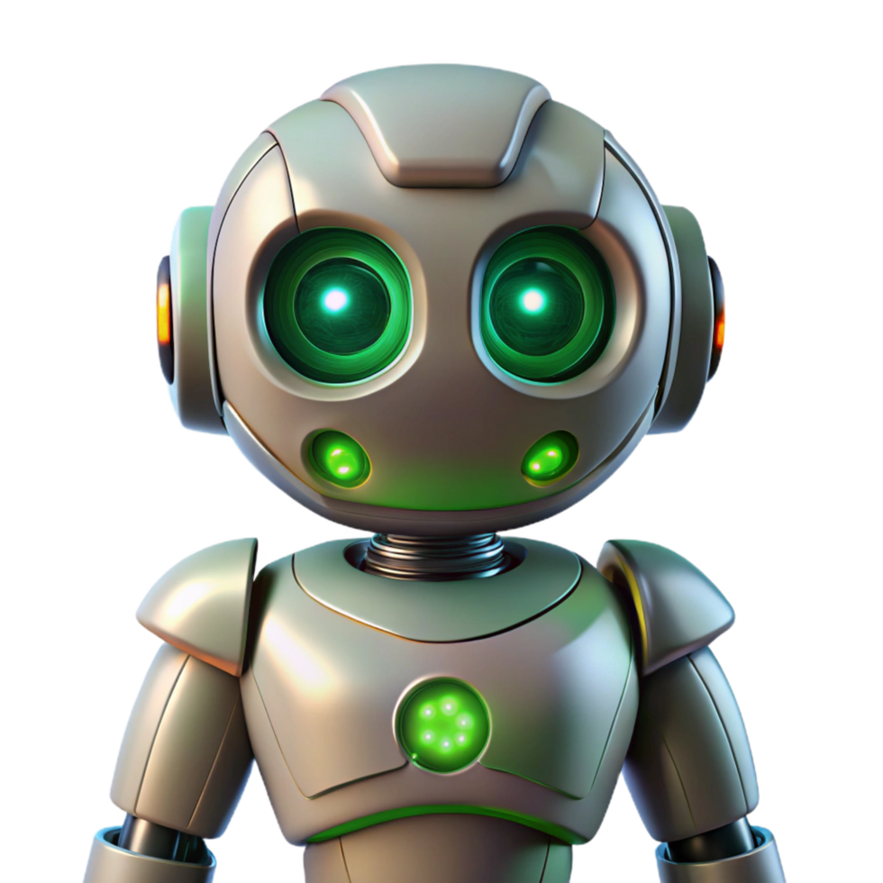 stunning abstract Friendly Robot 3D Render exclusive png