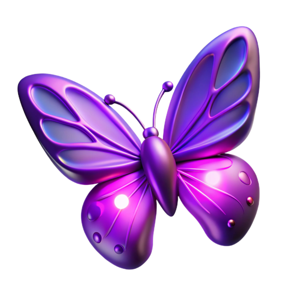 impressive vintage Purple 3D Butterfly Illustration exclusive png
