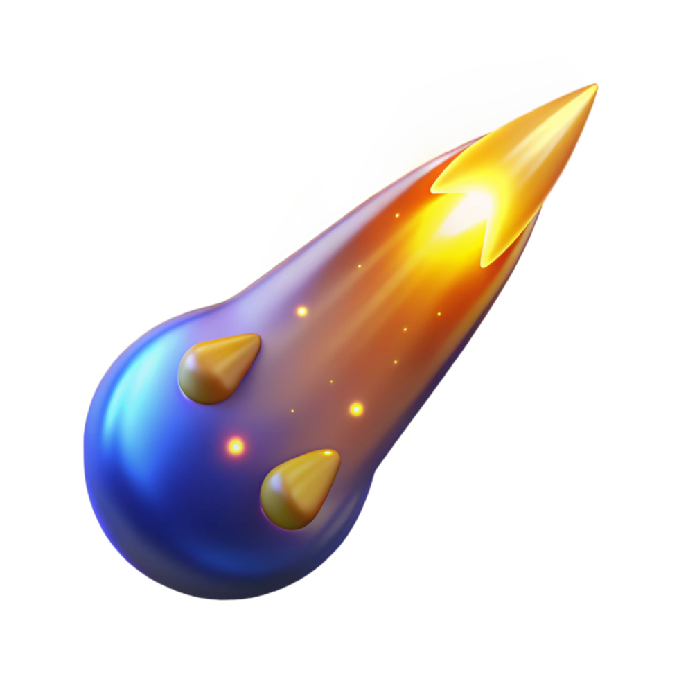 extraordinary rustic 3D Render of a Comet original png