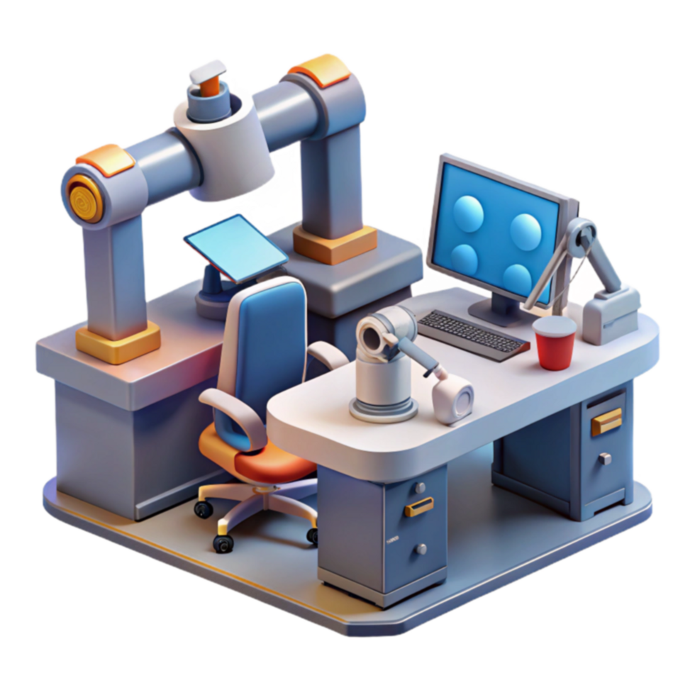 Robotics Workstation Automated Technology Desk Setup png
