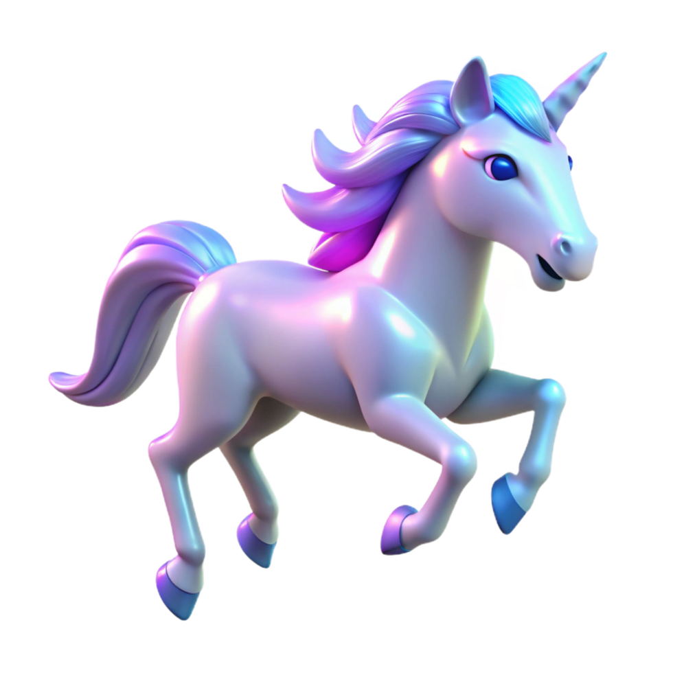 wonderful artistic 3D Render of a Magical Unicorn detailed png
