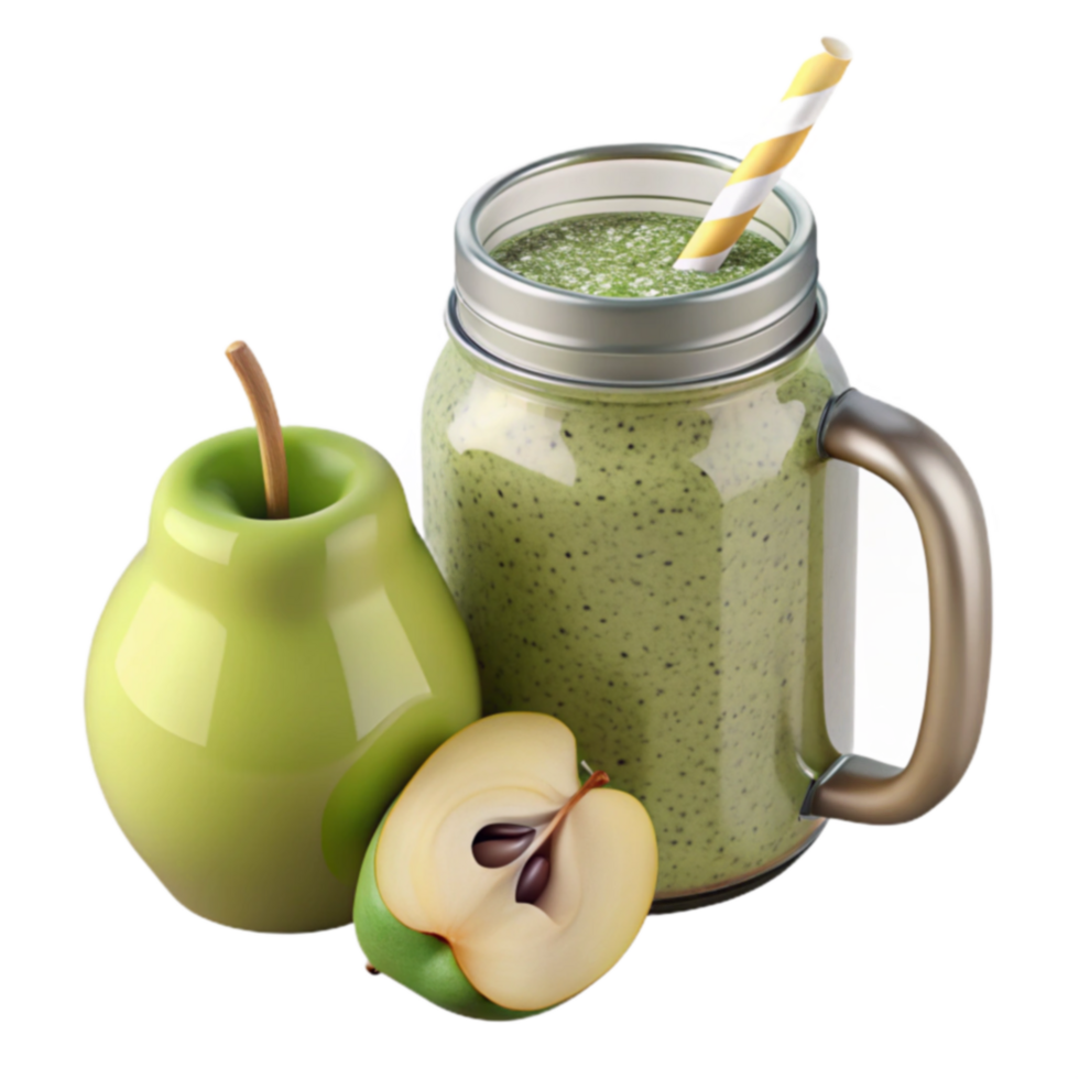 Green Pear Smoothie Recipe Healthy Refreshing png