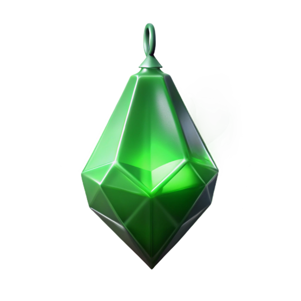 wonderful traditional Green Gem 3D Render original png