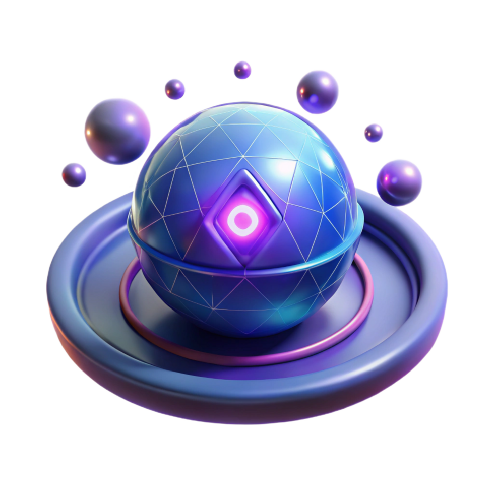 stunning abstract 3D Render Abstract Sphere Background 4K png