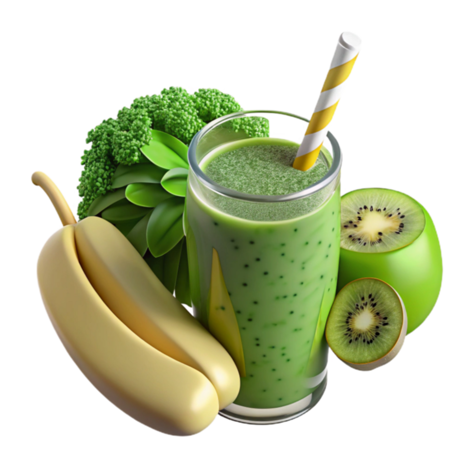 Green Smoothie Recipe Bananas, Kiwi Broccoli png