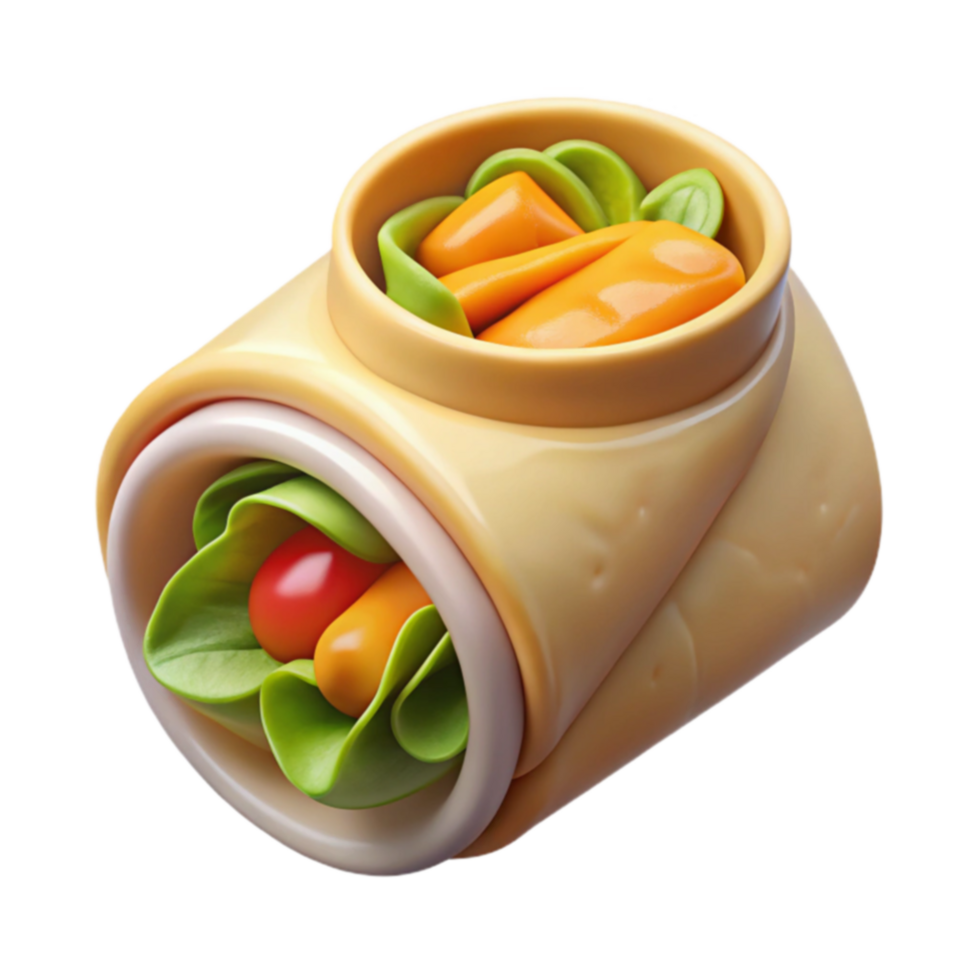 Yummy Veggie Wrap Fresh, Colorful, and Delicious png
