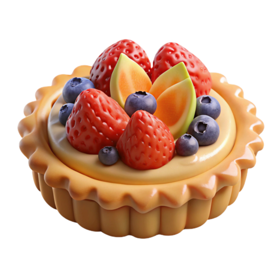 Fruit Tart Strawberries, Blueberries, Figs png