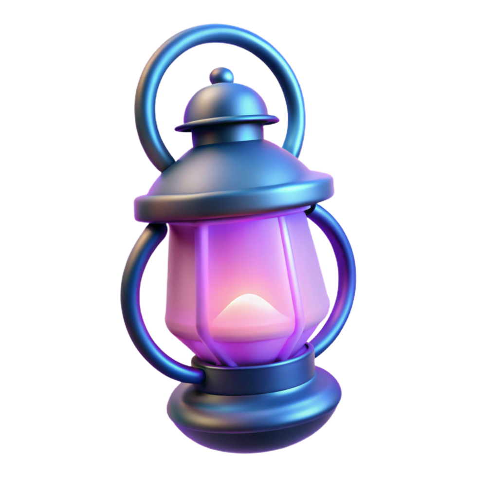 beautiful artistic Glowing 3D Lantern Illustration 4K png
