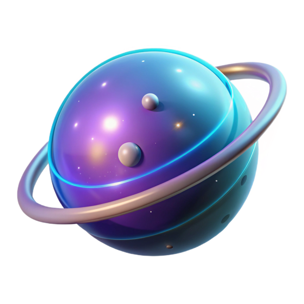 wonderful classic 3D Render of a Futuristic Planet genuine png