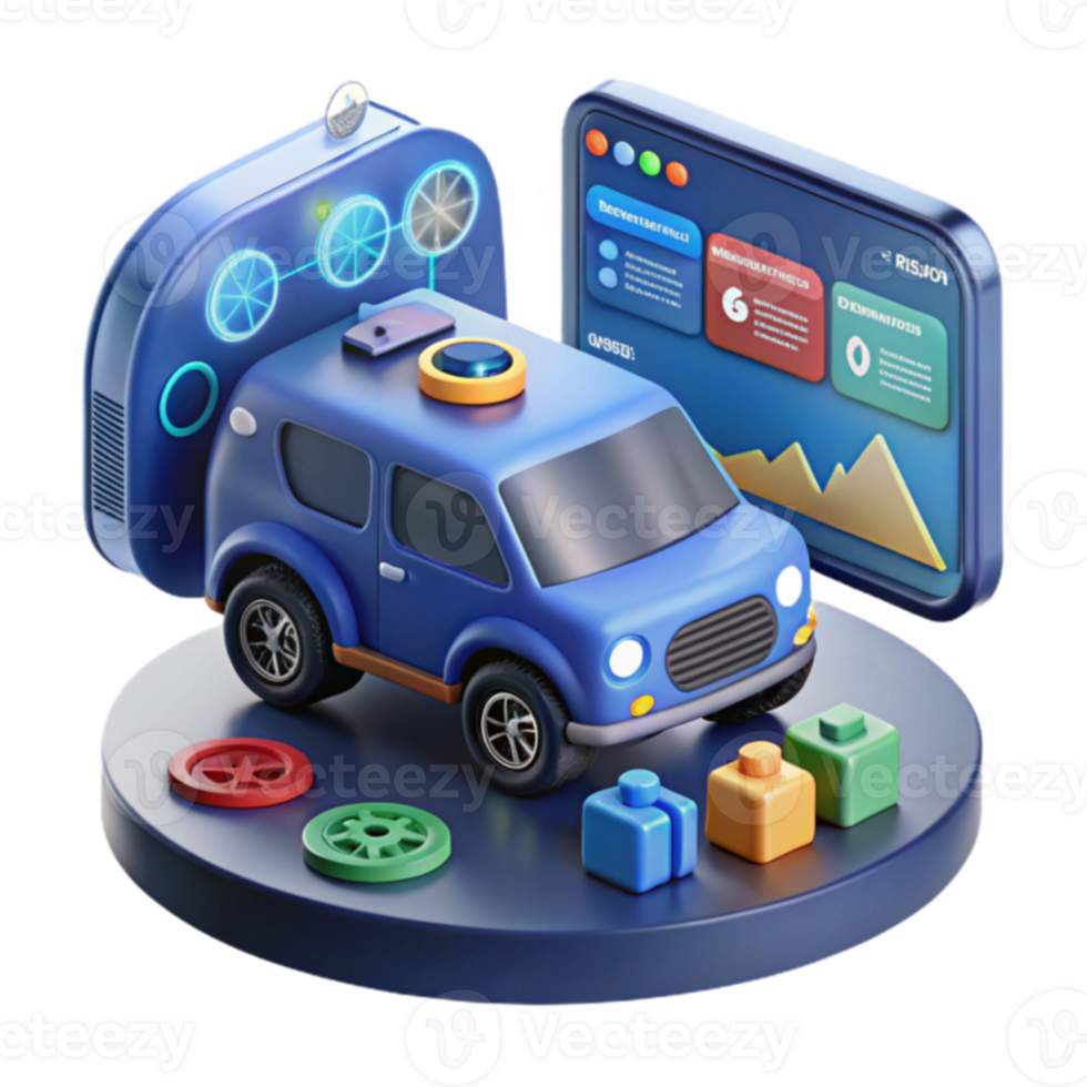 Smart Toy Car Remote Control, App-Based Monitoring, and Interactive Play png