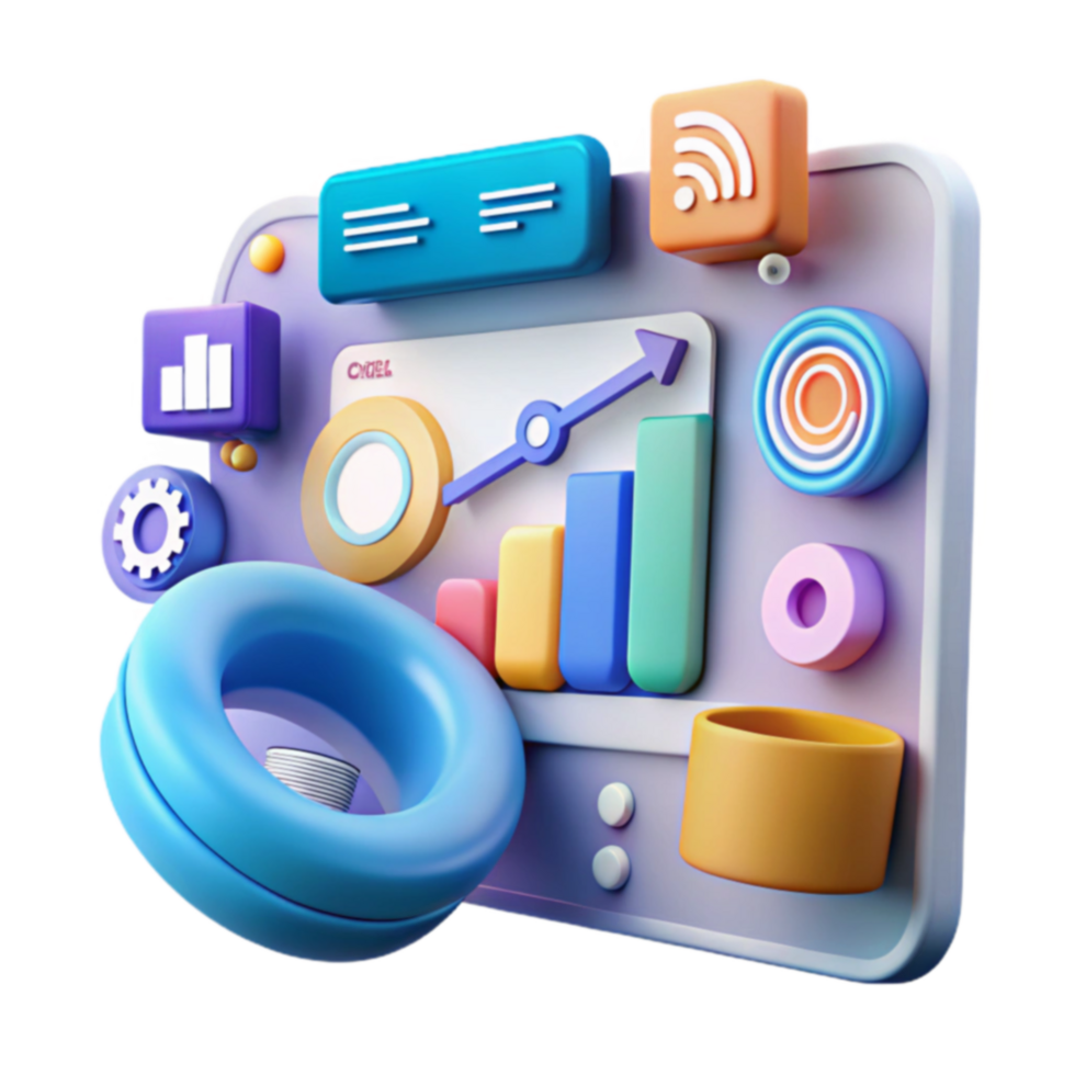 Digital Marketing Analytics Dashboard Data Visualization Customer Support png