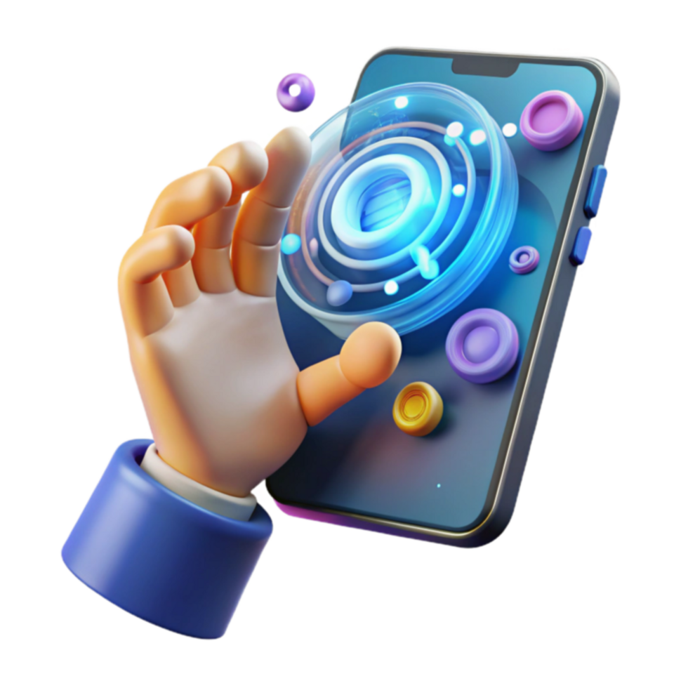 Interactive Mobile Interface 3D Hand Gestures and Virtual Buttons png