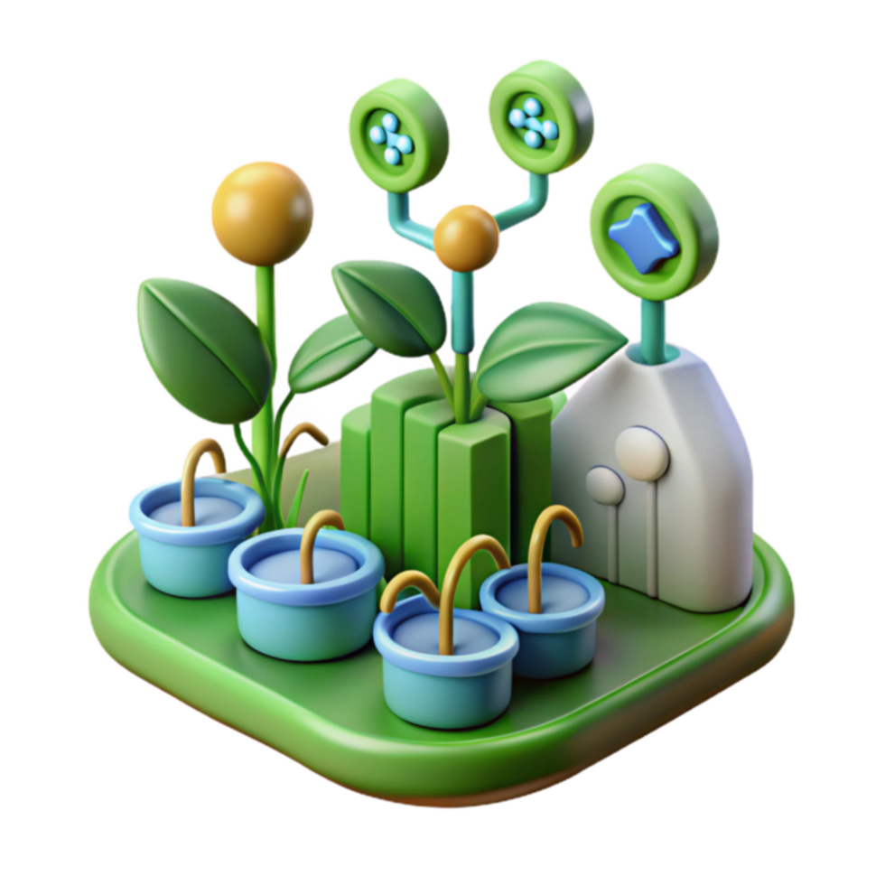 Sustainable Growth A Visual Representation of Ecosystem Development png