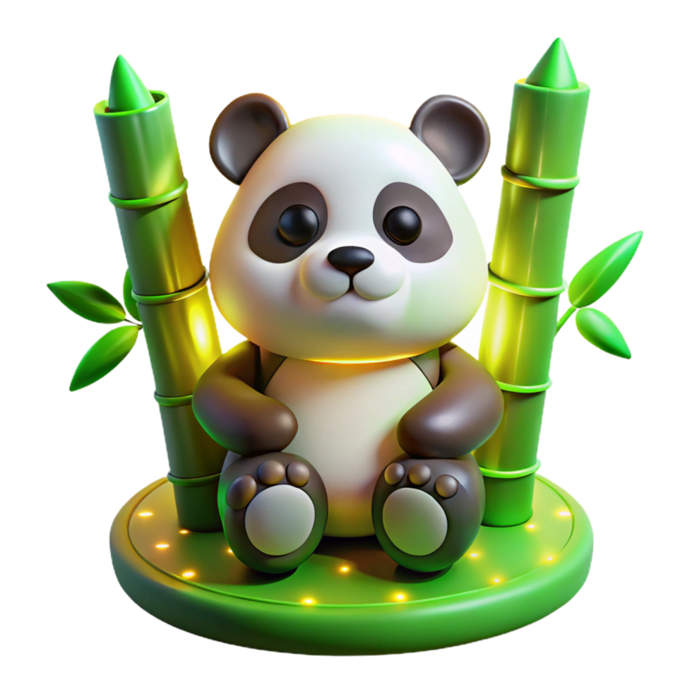 extraordinary artistic Adorable Panda 3D Render professional png