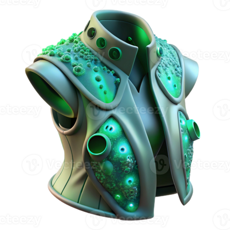 Futuristic Bio-Luminescent Vest Sci-Fi Fashion Design png