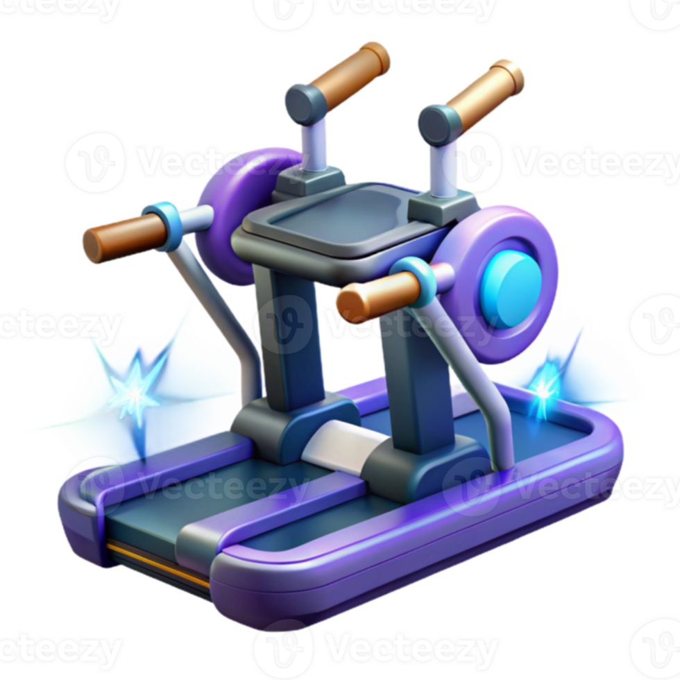 Interactive Fitness Treadmill 3D Model png