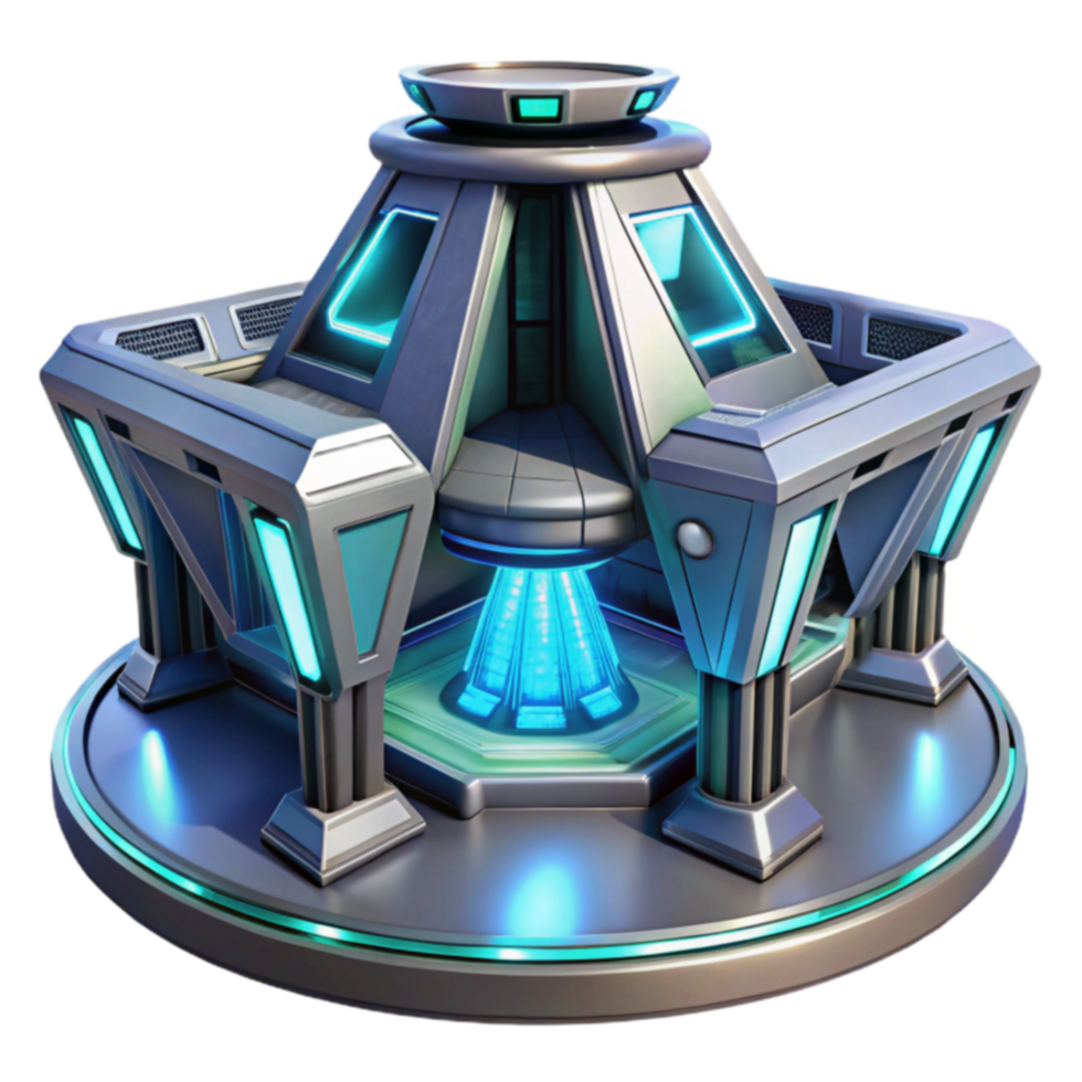 Futuristic Sci-Fi Energy Core 3D Model png