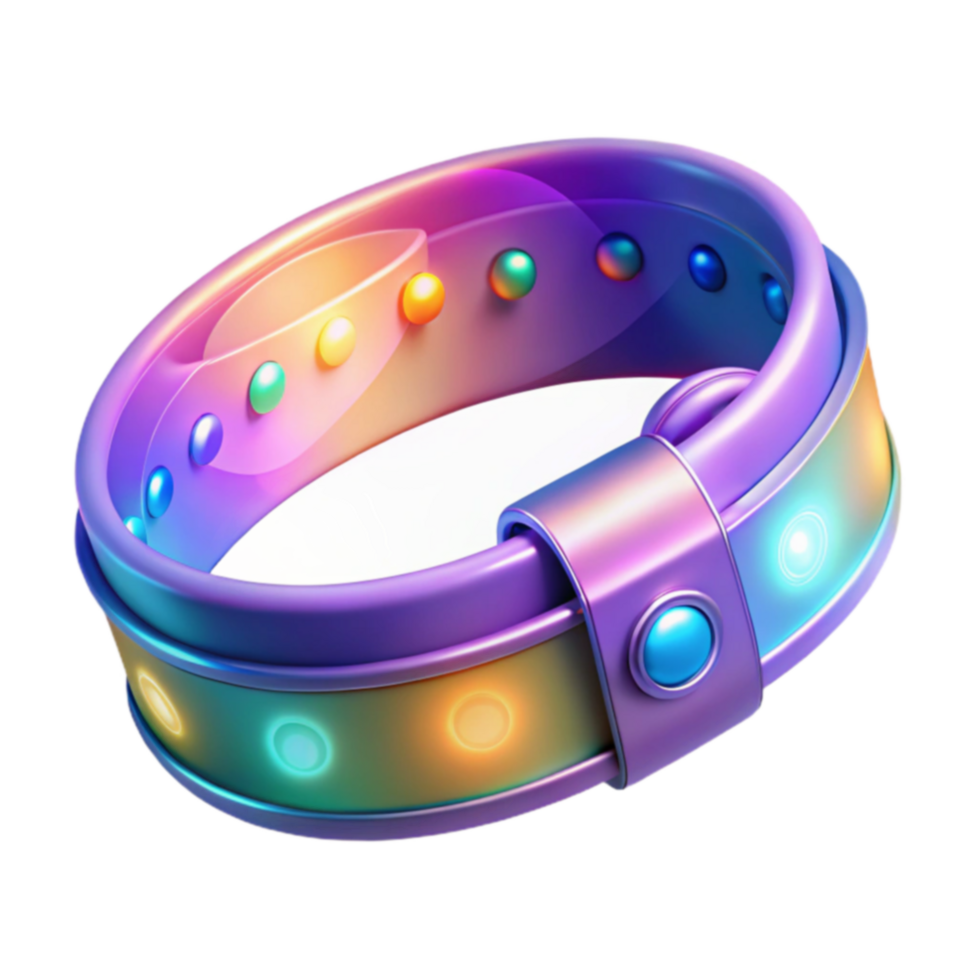Illuminated Wearable Tech Multi-Color LED Bracelet png