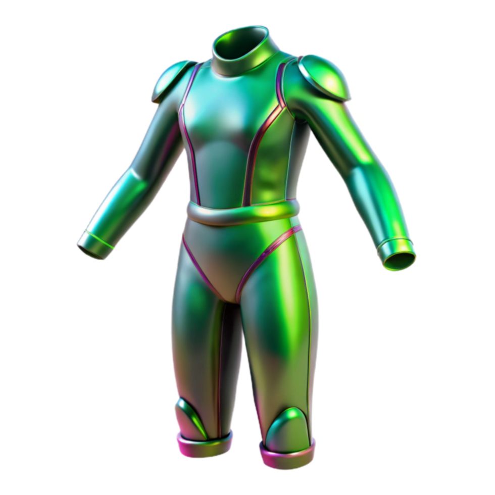 Iridescent Spacesuit Futuristic Design, 3D Render png