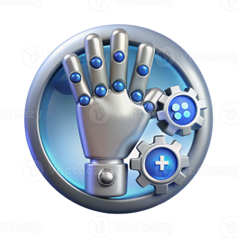 Robotic Hand Gears Automation Customization png