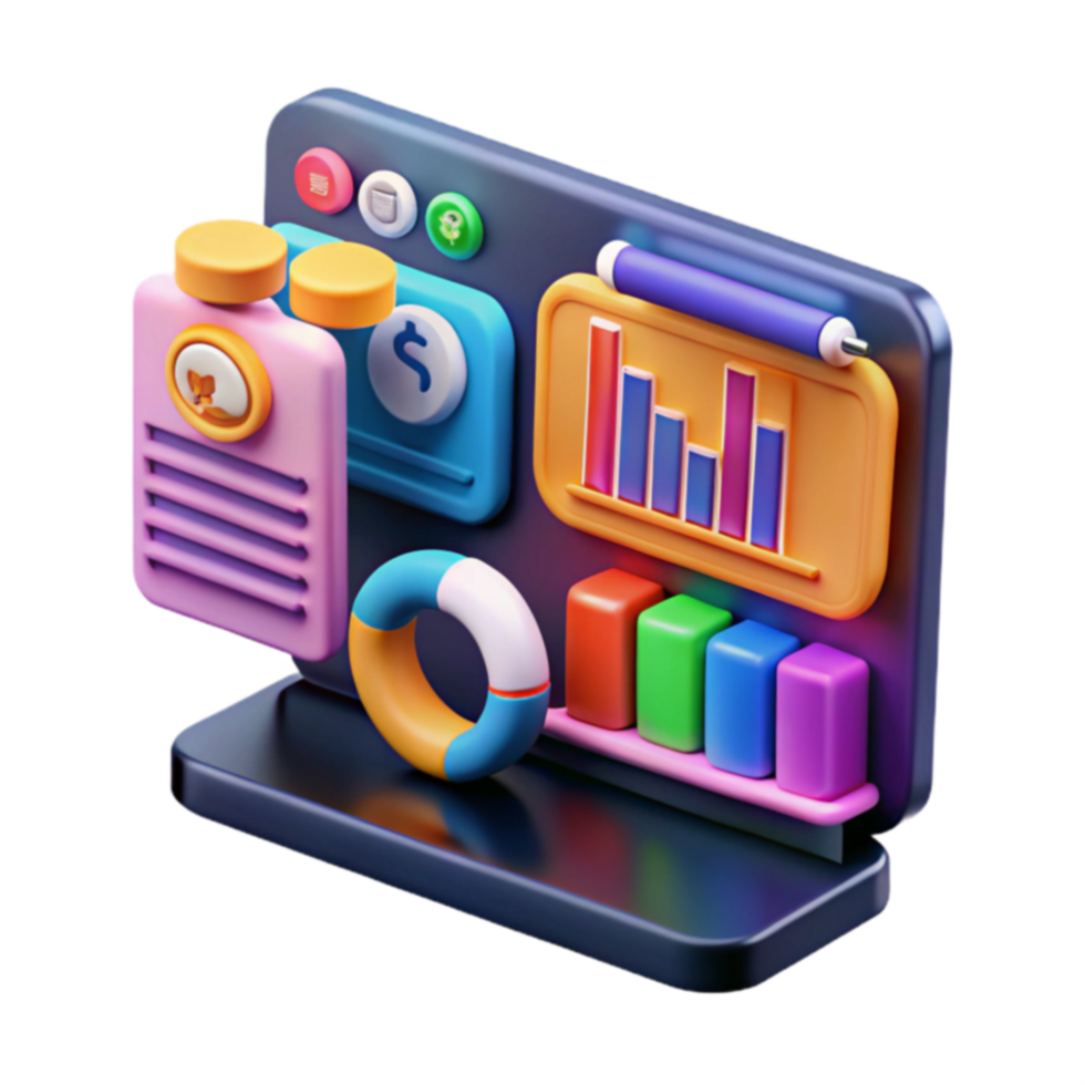 Data Analysis Dashboard Visualizing Insights with Charts Graphs png