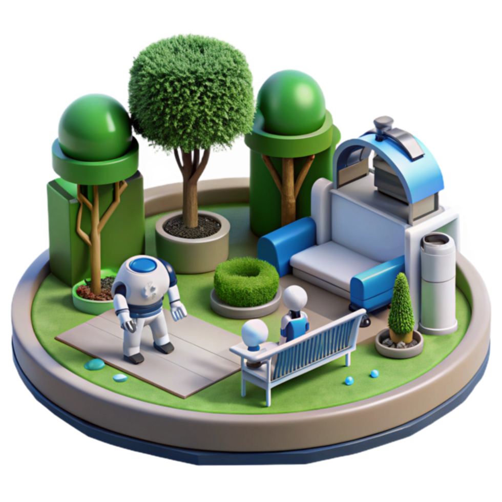Future Park Robots, Relaxation, and Greenery png