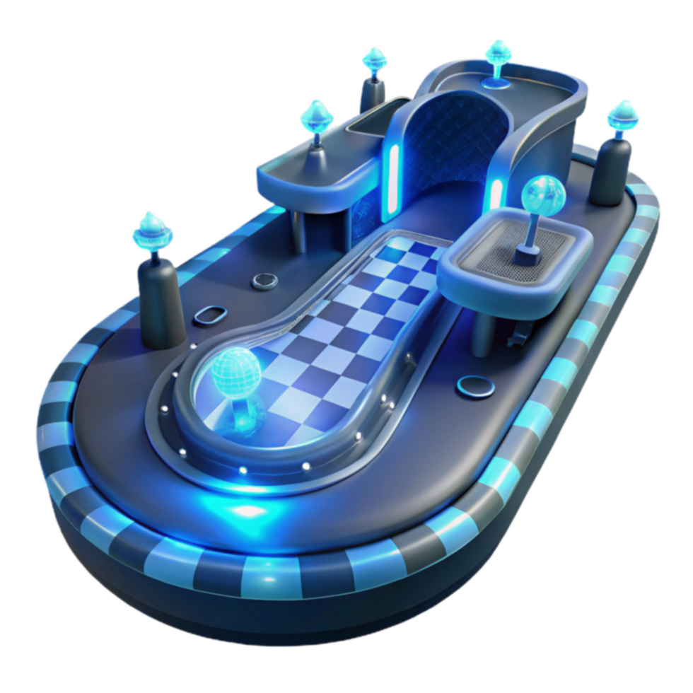 Futuristic Checkered Track Game png