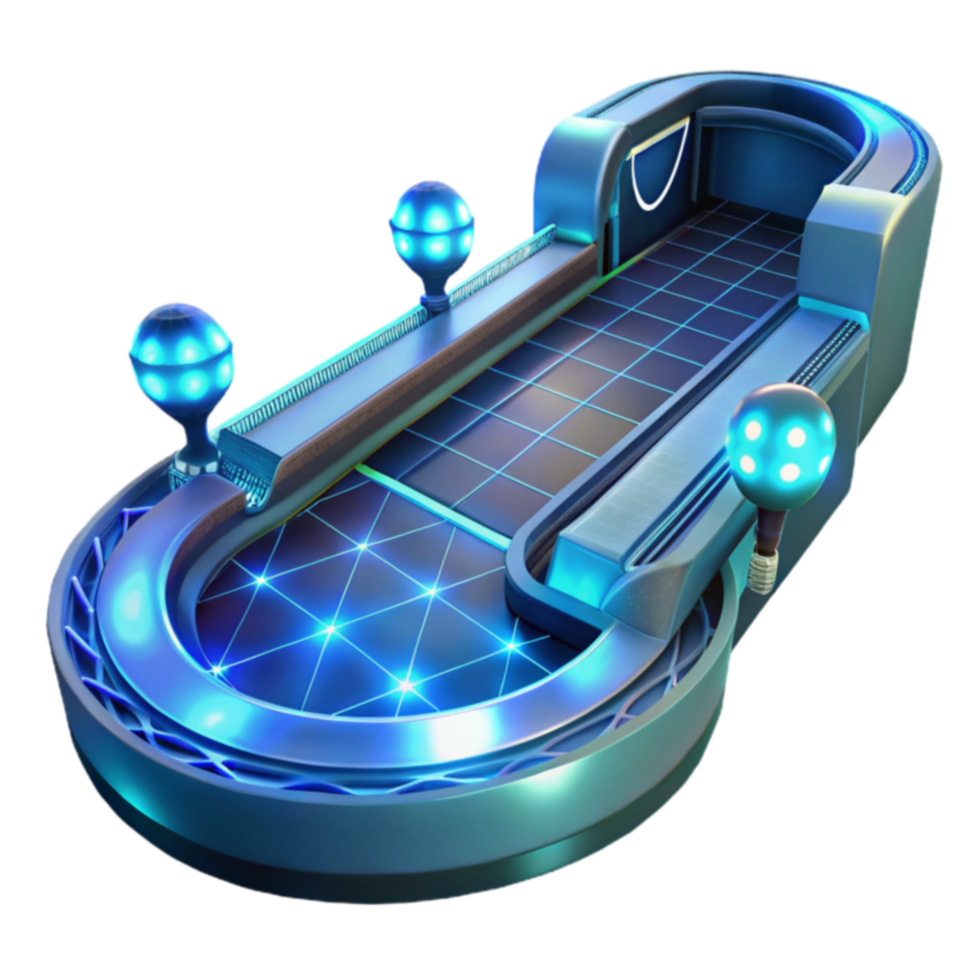 Futuristic Game Arena Luminous Track LED Lights png