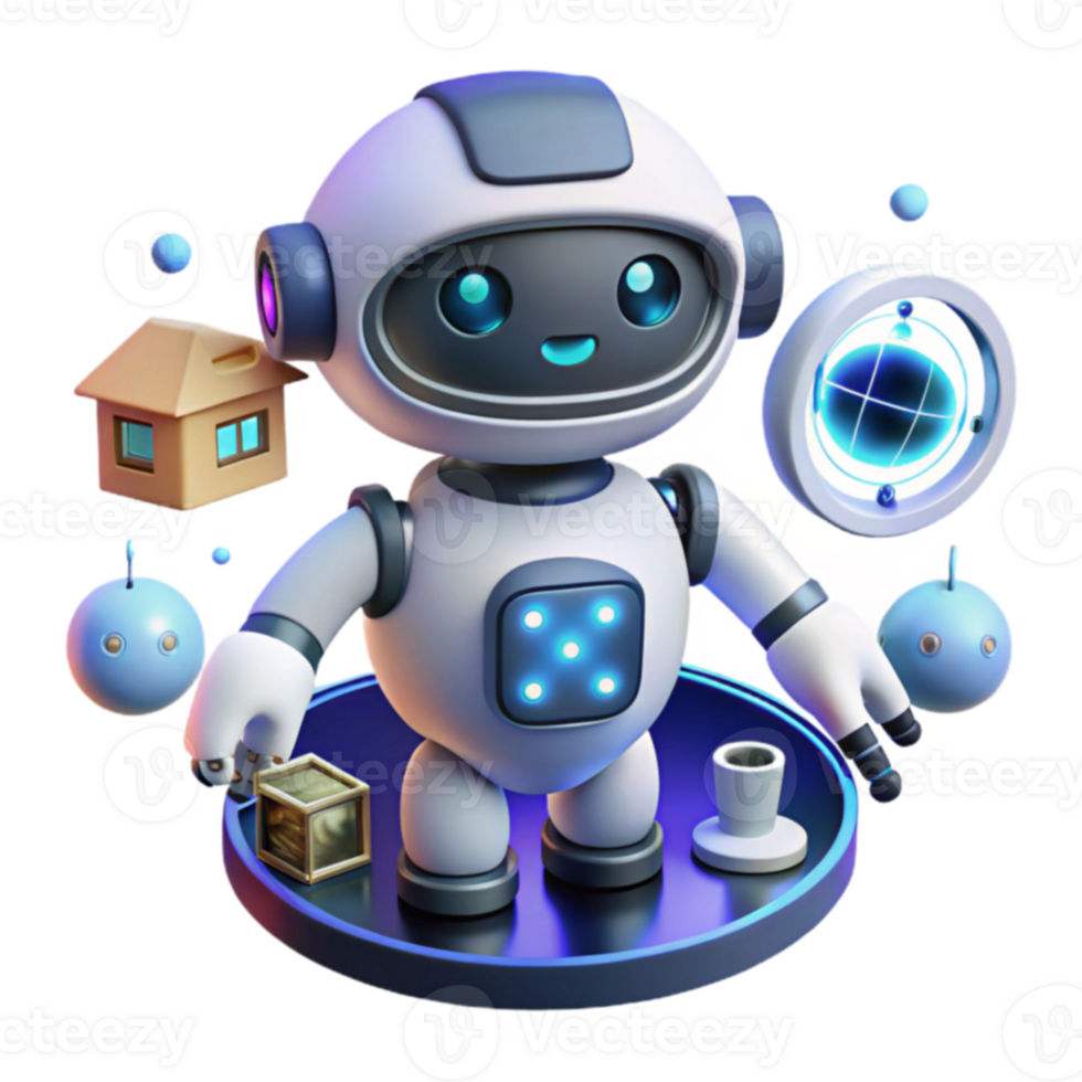 Cute Robot Automation Smart Home, Global Network png