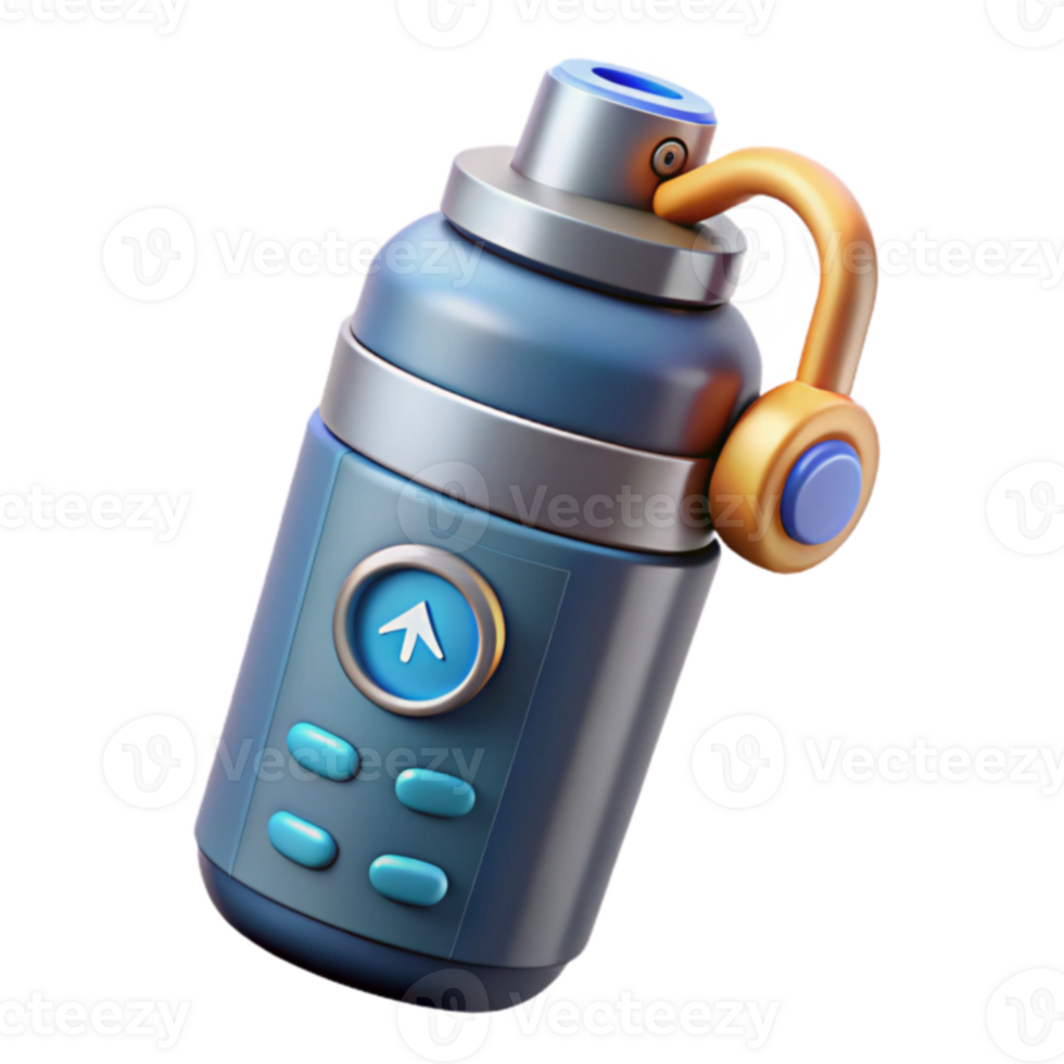 Futuristic Gadget 3D Render of a Portable Device png