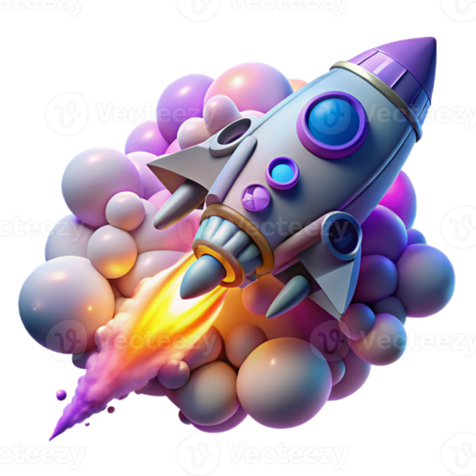 Rocket Launch A 3D Animation of Blastoff png